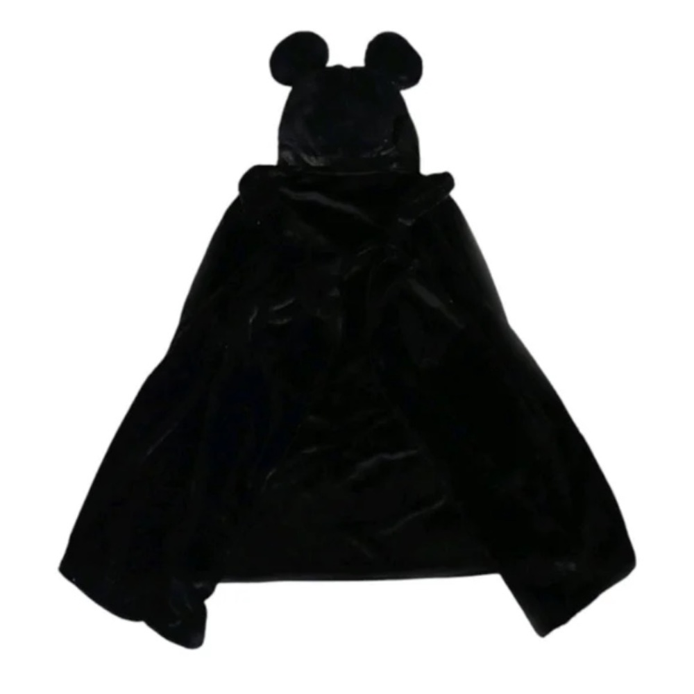 🆕 Disney Black Mickey Mouse Adult Hooded Blanket